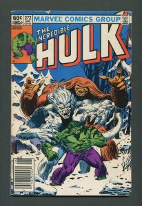 The Incredible Hulk #272  / 4.0 VG /  June 1982