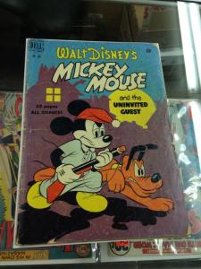 Dell Four Color  286  GD+ Mickey Mouse and the Univited Guest Aug. 1950