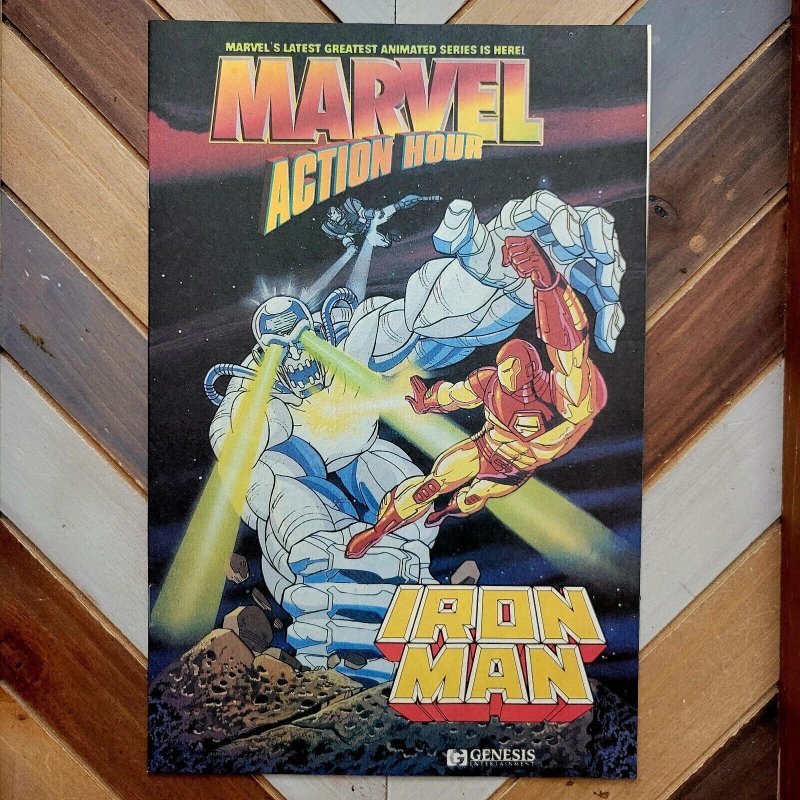 1994 Marvel ACTION HOUR #0 Comic Book w WAR MACHINE & WHIPLASH Animation Cel NM