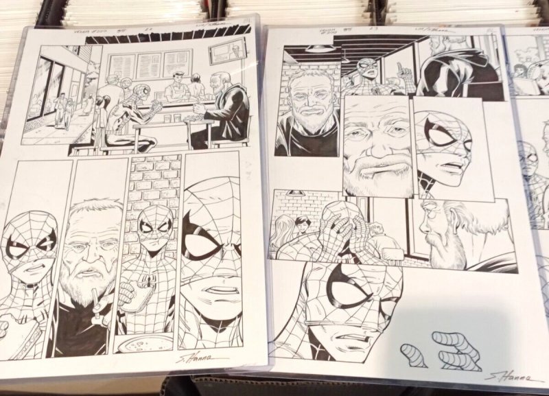 Venom #35 / #200 Page 22, 23 24, 26, 28 Original Comic Book Art Signed with COA