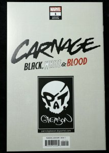 Carnage:Black White and Blood #1 Patrick Gleason White Virgin Variant Marvel COA 