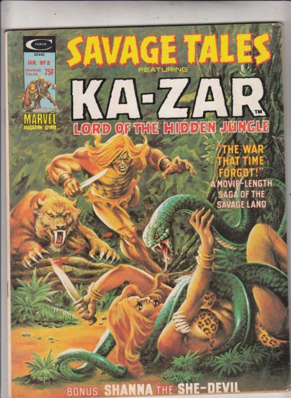 Savage Tales #8 (Jan-75) FN Mid-Grade Ka-Zar