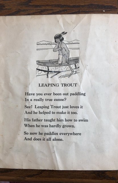 Leaping trout-a Little Iroquois boy,1935, Platt and Munk