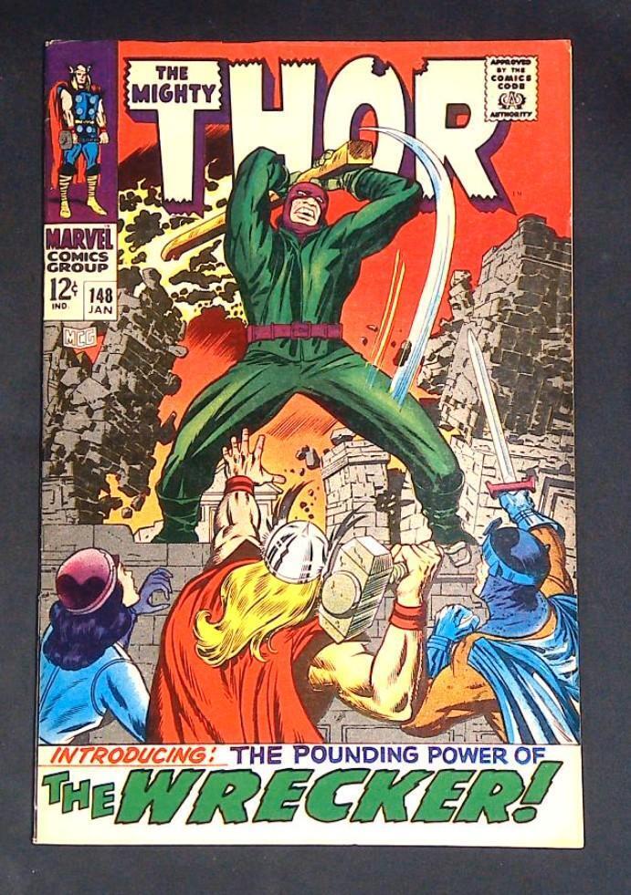 Thor #148 FN+ 1st Appearance of Wrecker, Marvel, 1968