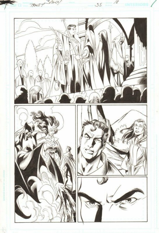 Trinity #35 p.18 - Superman, Batman, & Wonder Woman - 2008 art by Mark Bagley