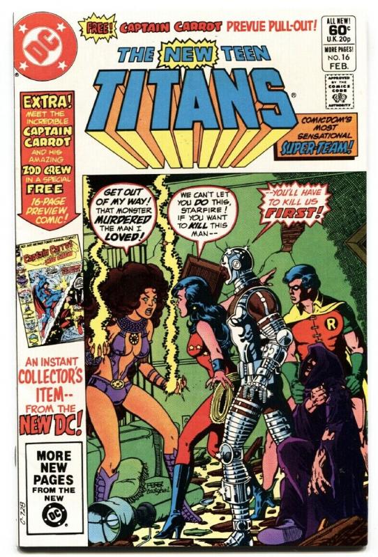 New Teen Titans #16 . multiverse first Captain Carrot  nm- 1982.