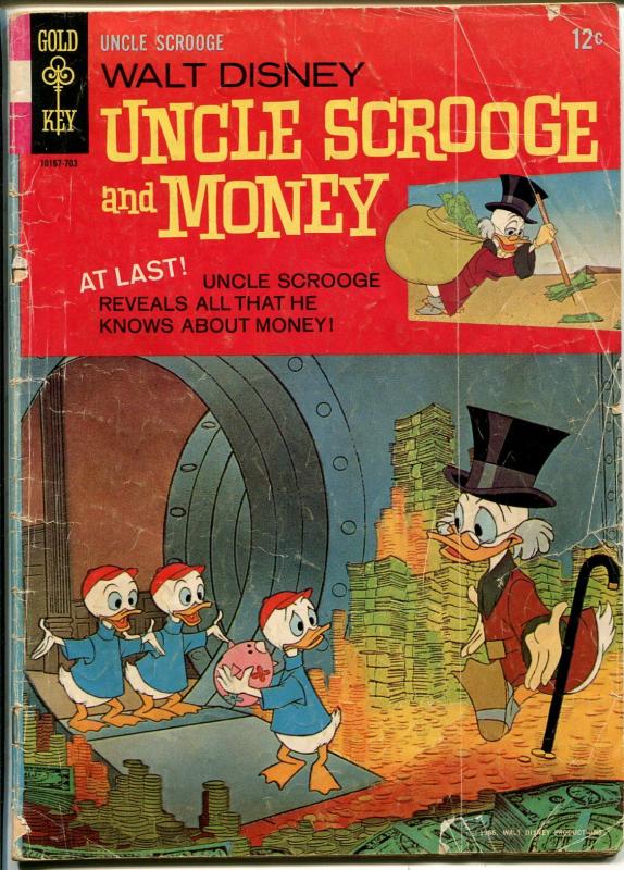 Uncle Scrooge & Money #1 1966-Gold Key-Walt Disney-Carl Barks-money vault-FR