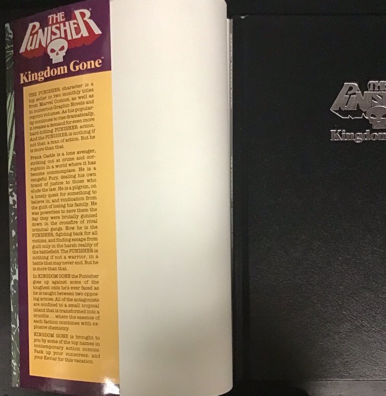 The Punisher: Kingdom Gone HC GN Marvel Comics 1st Printing 1990 w/Dust Jacket