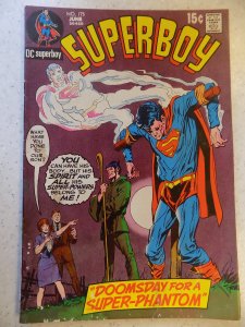 SUPERBOY # 175 SOME STAINING ON SPINE AND BACK COVER LOWER GRADE