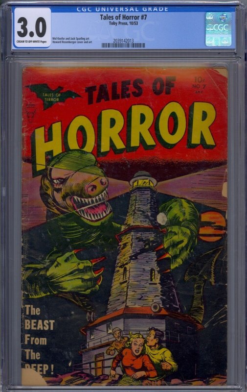 TALES OF HORROR #7 CGC 3.0 JACK SPARLING HOWARD ROSENBERGER