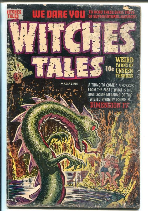 WITCHES TALES #17 1953-HARVEY-PRE-CODE HORROR-ATOMIC DISASTER-MONSTER-good/vg