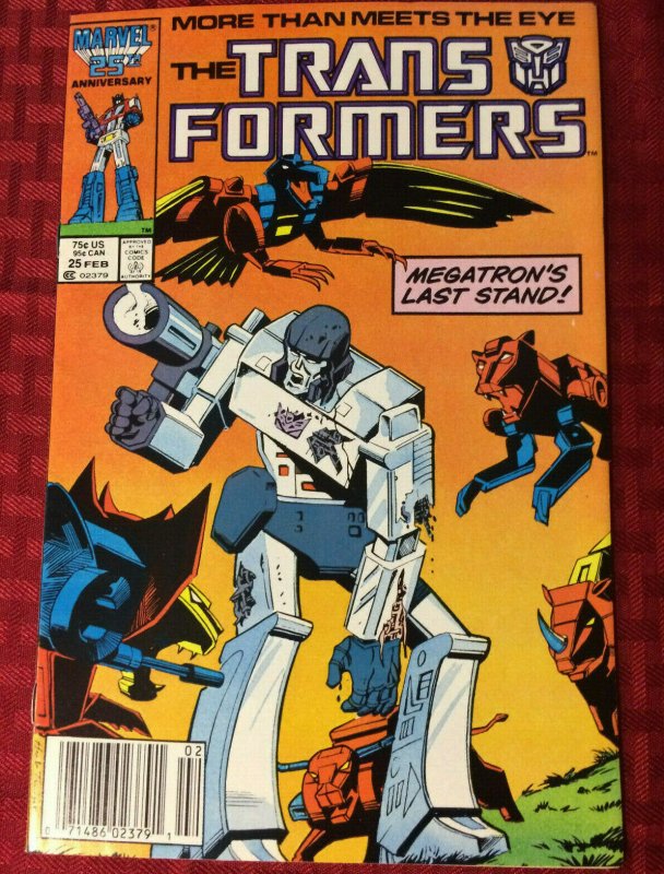 Transformers #25 (1987) Marvel Megatron's Last Stand VF/NM 