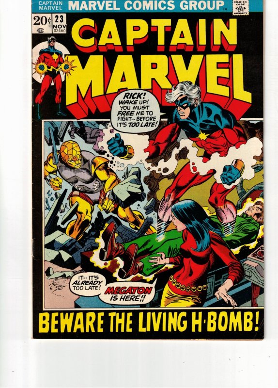 Captain Marvel #23 (1972) VF/NM High-Grade 2nd Megaton! Lynchburg CERT!