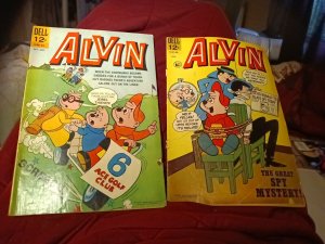 Alvin And The Chipmunks 13 & 15 Dell Comics Lot Run Set Collection Cartoon