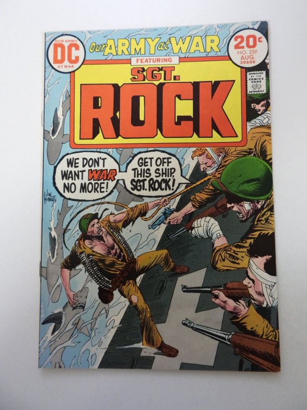 Our Army at War #259 (1973) VG+ condition top staple detached from cover