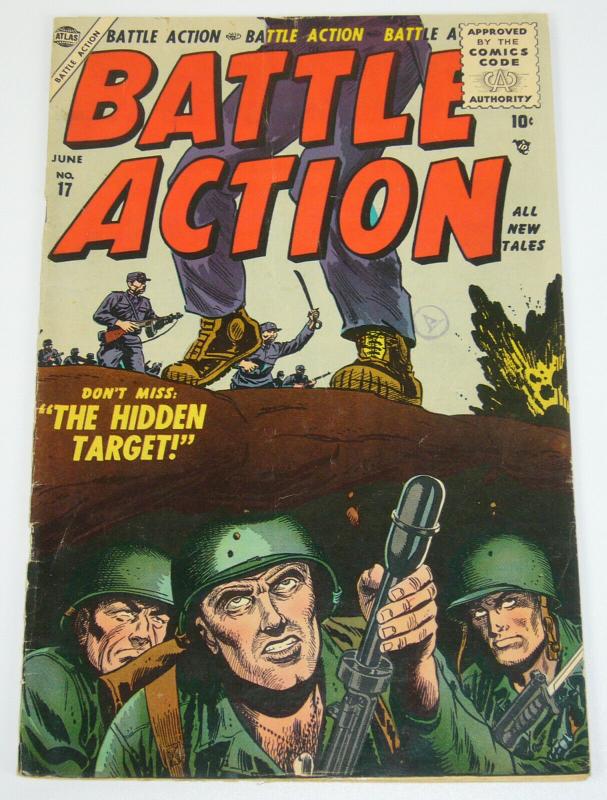 Battle Action #17 FN- june 1955 - golden age atlas comics - war