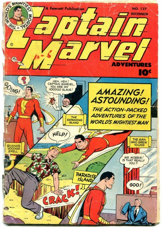 Captain Marvel Adventures #127 1951- Fawcett Golden Age reading copy