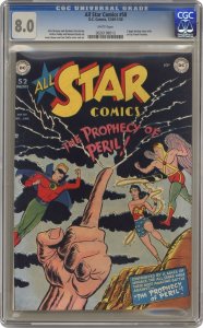 All Star Comics #50 CGC 8.0 VF White Pages DC Comics 1949 Frazetta Pages