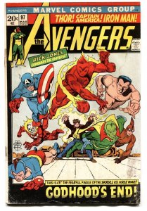 AVENGERS #97-Captain America-Human Torch-1972-bargain