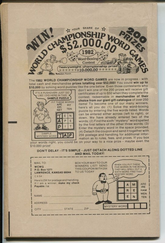 10 Minute Crossword 6/1982-Charlton-similar in size to Charlton Comic Books-VG