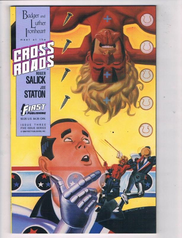 Cross Roads #3 NM First Publishing Comic Book Salick 1988 DE47 AD33
