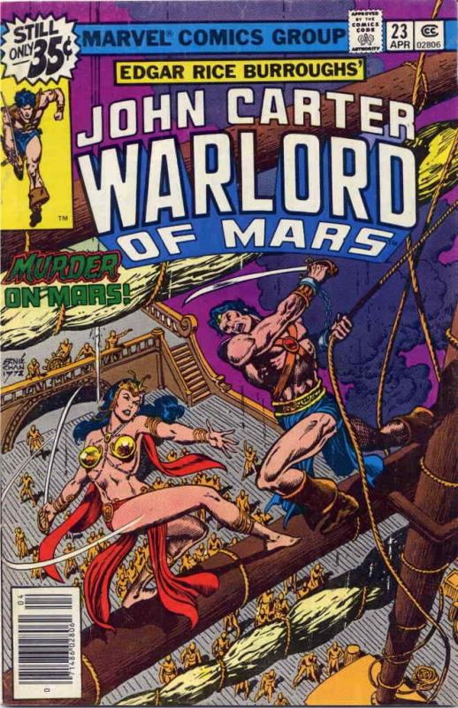 John Carter, Warlord of Mars #23 FN; Marvel | save on shipping - details inside