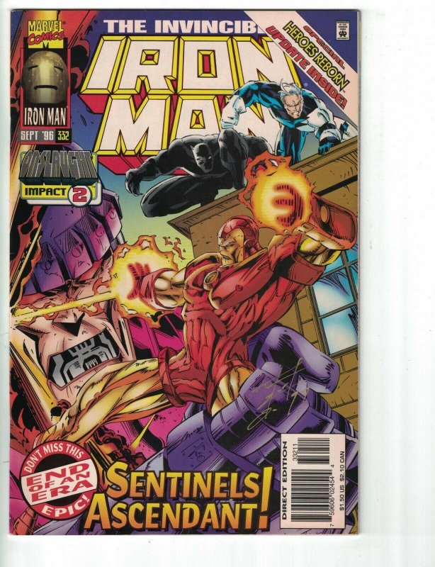 Iron Man (1st Series) #332 FN Avengers - Black Panther - Onslaught - Marvel 1996