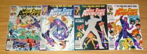 West Coast Avengers #1-4 FN complete series - hawkeye - iron man - newsstand set