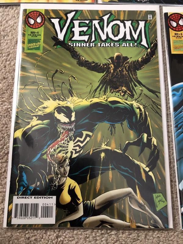 Marvel Venom Sinner Takes All 1 - 5 NM+/M *Never Read* Complete 1 2 3 4 5