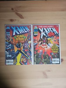 X-Men #52 & Uncanny X-Men #333 (NM SET) 1st cameo & full app BASTION 1996 Marvel