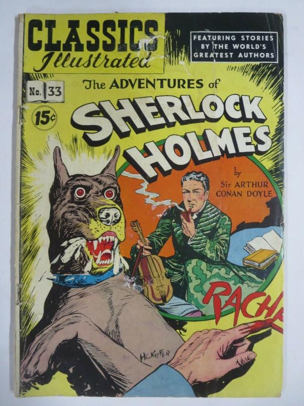 CLASSIC ILLUSTRATED #33 (FR) ADVENTURES OF SHERLOCK HOLMES (4A Edition, HRO=89) 