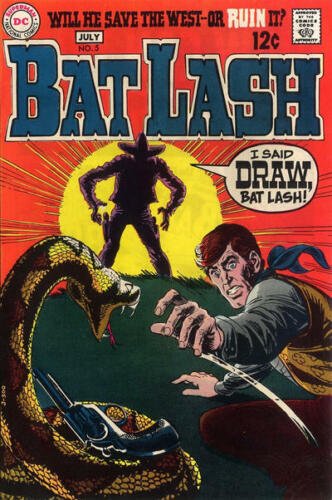 Bat Lash #5 Cover - Bat Lash vs. Sergio Aragones w Snake- 1969 art by Nick Cardy 