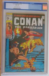CONAN the BARBARIAN #5, CGC 6.5, FN+, Cream to Off-white pgs, Barry Smith, 1971