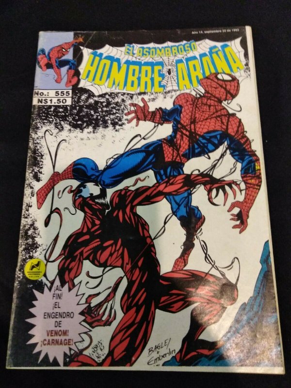 El Asombroso Hombre-Arana 555 Amazing Spider-Man 361 1st Carnage Mexican Variant