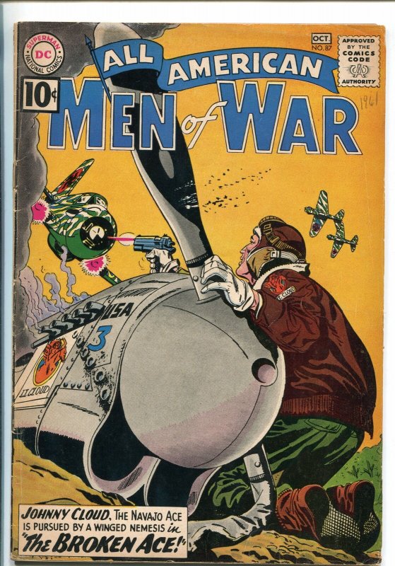 ALL-AMERICAN MEN OF WAR #87-1961-DC-SILVER AGE-JOHNNY CLOUD-WWII-vg+