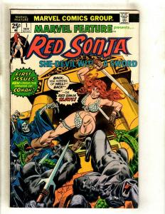 Marvel Feature # 1 FN Comic Book Feat. Red Sonja She-Devil With A Sword RS1