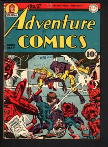 ADVENTURE COMICS #97-SIMON & KIRBY SANDMAN COVER-STARMAN-1945-DC GOLDEN A VG-