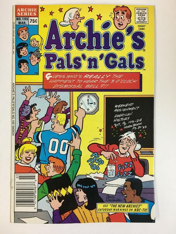 ARCHIES PALS & GALS (1952-    )195 VF-NM  Mar 1988 COMICS BOOK