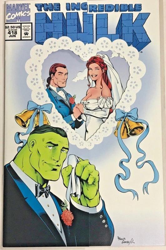 INCREDIBLE HULK#418 VF/NM 1994 WEDDING ISSUE MARVEL COMICS