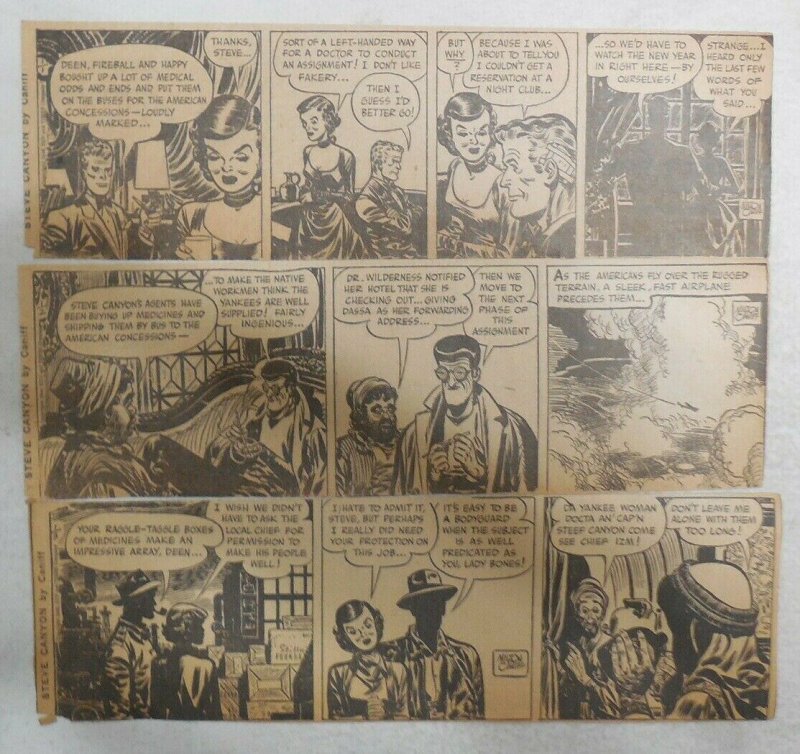 (310) Steve Canyon Dailies by Milton Caniff  from 1948 Complete Year !