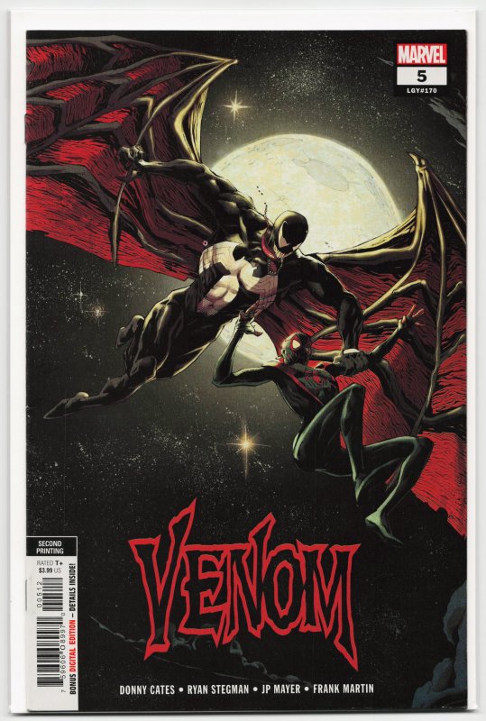 Venom #5 Second Print Cover (2018) Venom