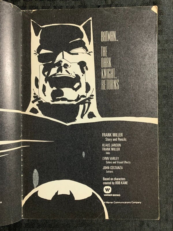 1986 BATMAN The Dark Knight Returns by Frank Miller SC TPB VG- 3.5 5th DC Comics