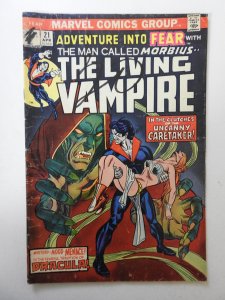 Adventure into Fear #21 (1974) GD/VG Condition! MVS intact! ink front cover