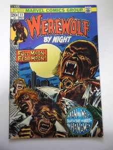 Werewolf by Night #11 (1973) VG- Condition indentations fc