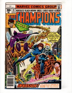 The Champions #14 (1977) BLACK WIDOW! GHOST RIDER! / ID#061