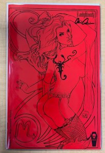 Lady Death Zodiac #1 Red Mega Incentive Variant Cover by Nei Ruffino Signed