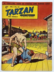 TARZAN ADVENTURES V 8#24  (1958)black & white daily strip reprints FINE+ Foster