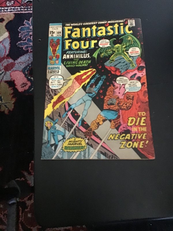 Fantastic Four #109 (1971) Annihilus! Negative Zone High-grade VF/NM Oregon CERT