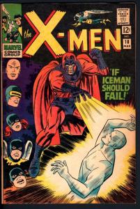 X-MEN #18 1966-MARVEL COMICS-ICEMAN-MAGNETO-HIGH GRADE VF+