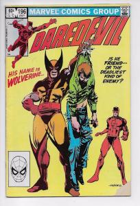 Daredevil #196 - Wolverine / Bullseye / Kingpin (Marvel, 1983) VG-